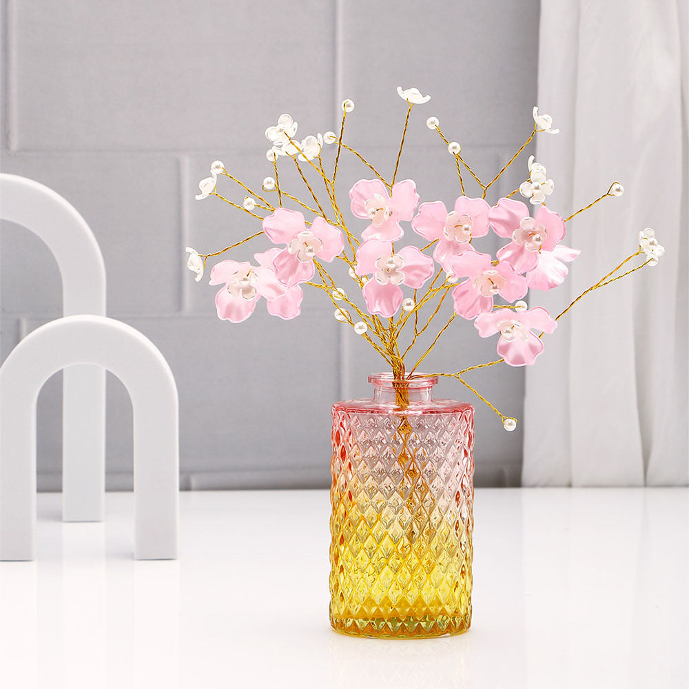 Pink and White Accents Cherry Blossom Vase