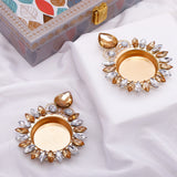 Om Ganesha Idol with Handcrafted Diya in Elegant Box