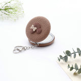 Brown Knitted Compact Mirror