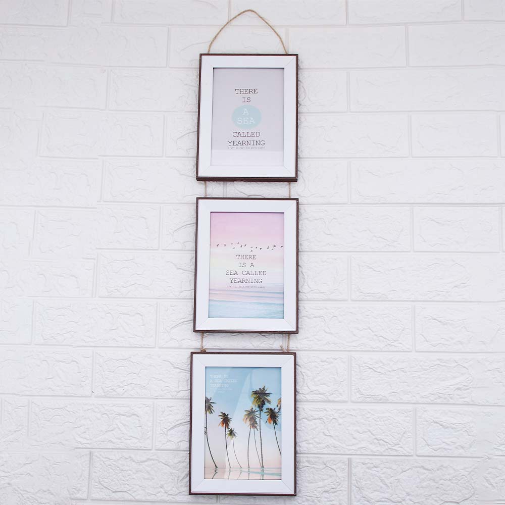 Sea Of Yearning Triple Space Hanging Frame