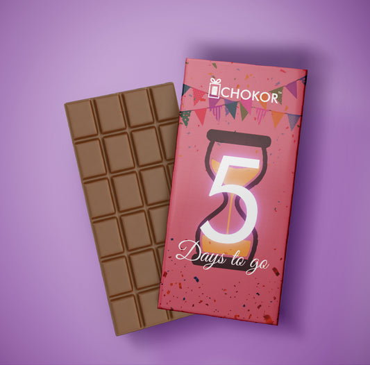 CHOKOR 5 Days to Go - Coffee Flavoured Almond Chocolate Bar