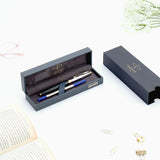 Aster Contemporary Black and Chrome Roller Ball Pen