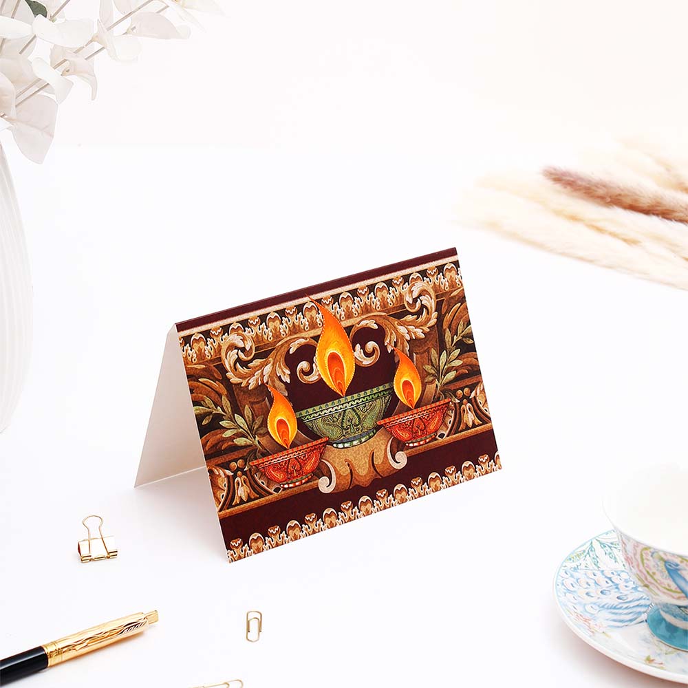 Shubh Diwali Seasons Greeting Card Pack Of 50