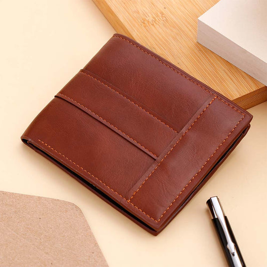 LuxeCraft Mens Brown Wallet