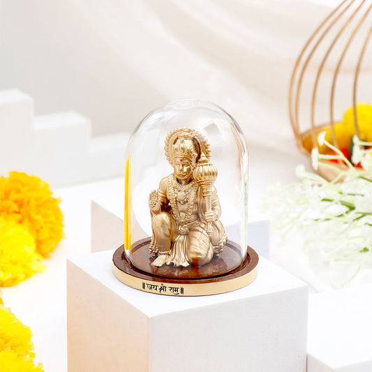 Shree Omkaar Hanuman Idol - Gold