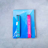 Silicone Friendship Bands Blue and Pink Set of 2