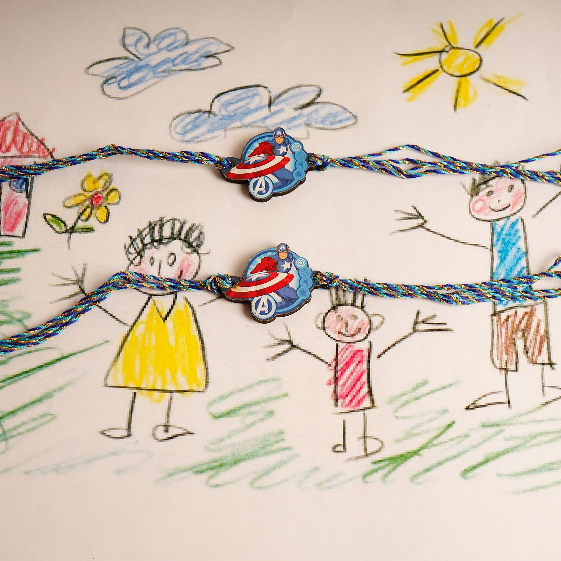 Captain America Kids Rakhi Pack of 2