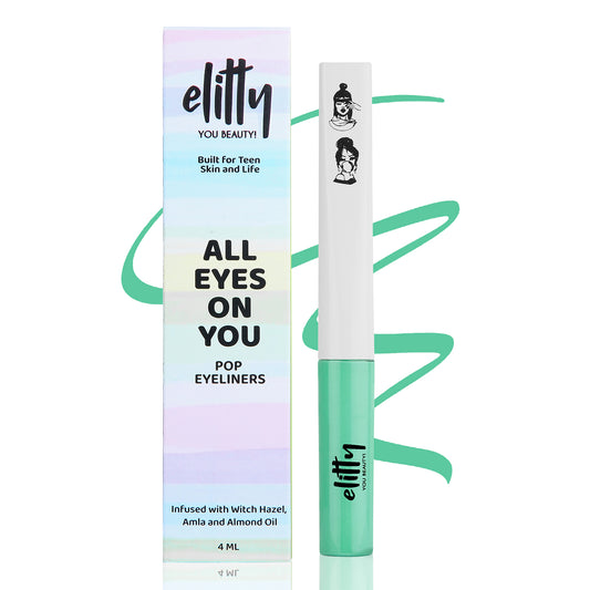 Elitty Cyan Green Matte Pop Coloured Eyeliner - High Maintenance (4ml)