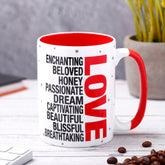 Archies Quoted Ceramic Mug - Love 350 ml