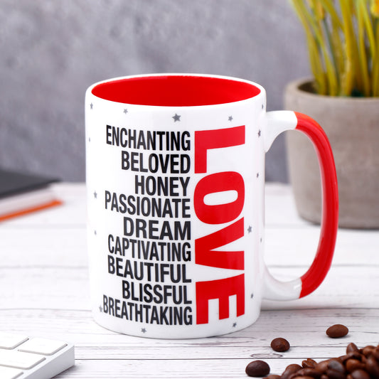 Archies Quoted Ceramic Mug - Love 350 ml