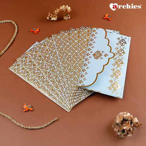 Archies Aesthetic Sky Blue Shagun Envelopes for Occasions Pack of 10