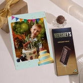 Celebrate Birthday Personalised Greeting Card with Chocolate Bar