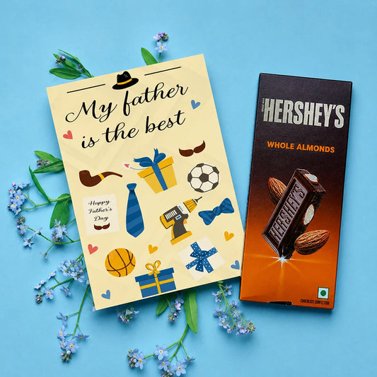 Special Father's Day Personalised Greeting Card with Chocolate