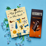 Special Father's Day Personalised Greeting Card with Chocolate