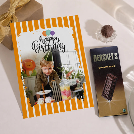 Wishing You Birthday Personalised Greeting Card with Chocolate Bar