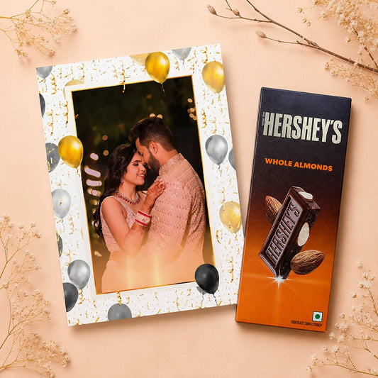 Loving Anniversary Personalised Card with Chocolate
