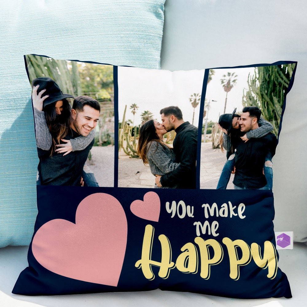 Prussian Blue Customizable Cushion