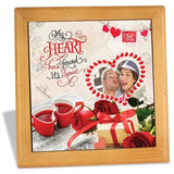 My Heart Personalized Wooden Tile