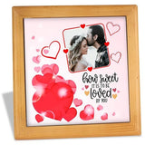 Romantic Heart Print Wooden Tile