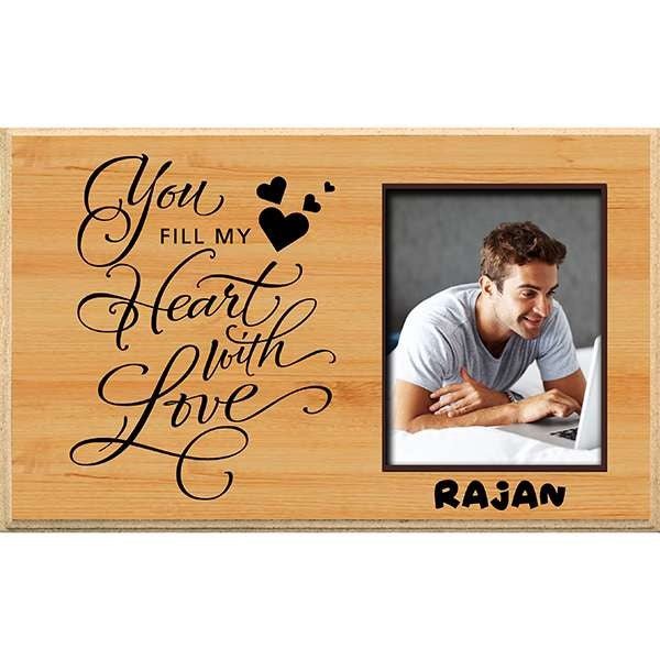 Heart With Love Personalized Wooden Plaque