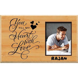 Heart With Love Personalized Wooden Plaque