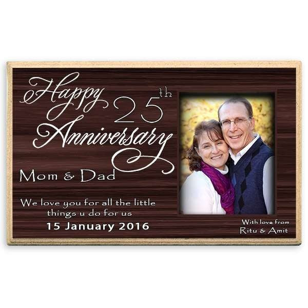 Silver Anniversary Personalised Plaque