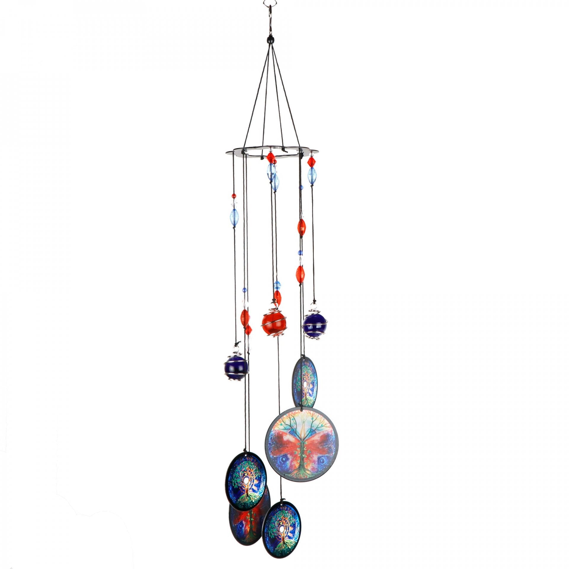 KEEPSAKE Wind Chimes with 4 Bells with Door Hanger Wall wind chain 55CM Multicolor Metal