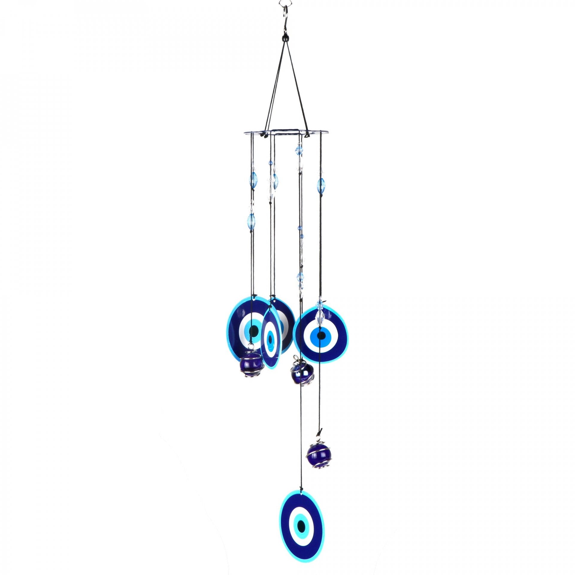 KEEPSAKE Metal Wind Chimes with 4 Bells with Door Hanger Wall wind chain 55CM Multicolor