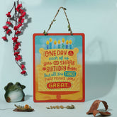 Orange Birthday Cake Design Greeting Card