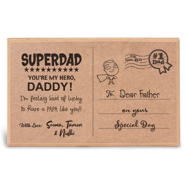 Wooden Plaque For Super Dad