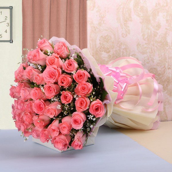 40 Pink Roses Bouquet