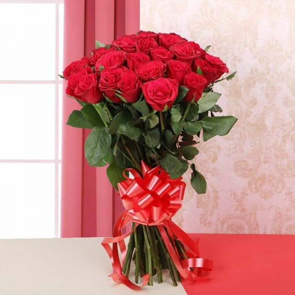 40 Red Roses with Bow