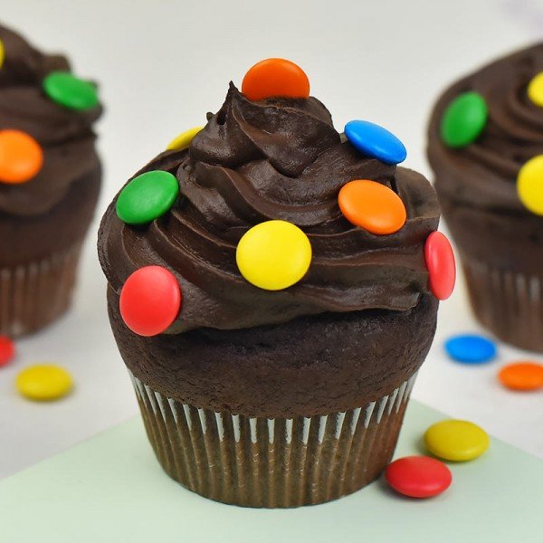 Set Of 4 Chocolate Gems CupCake