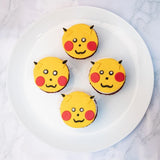 Set Of 4 Pickachu Design Chocolate Fondant CupCake