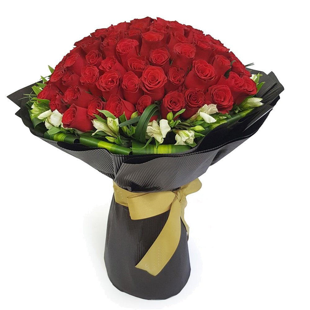 75Pcs Hot Rose Bunch