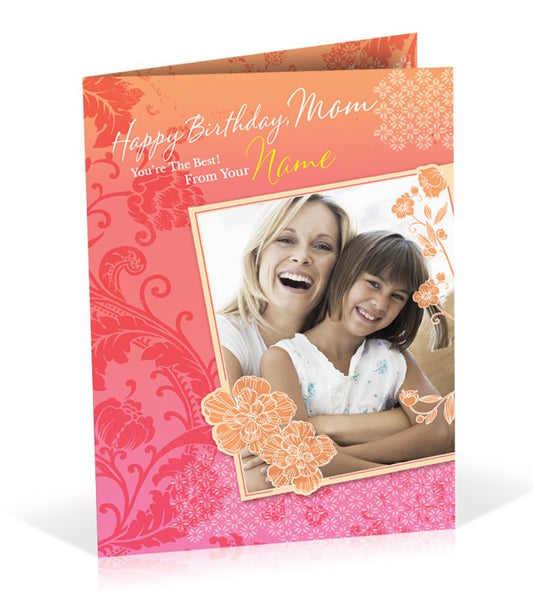 Happy Birthday Mom Personalised Card