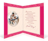 Pink Rose Design Birthday Personalised Card