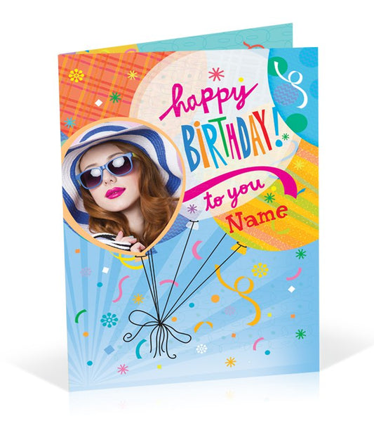 Balloon Design Personalised Card