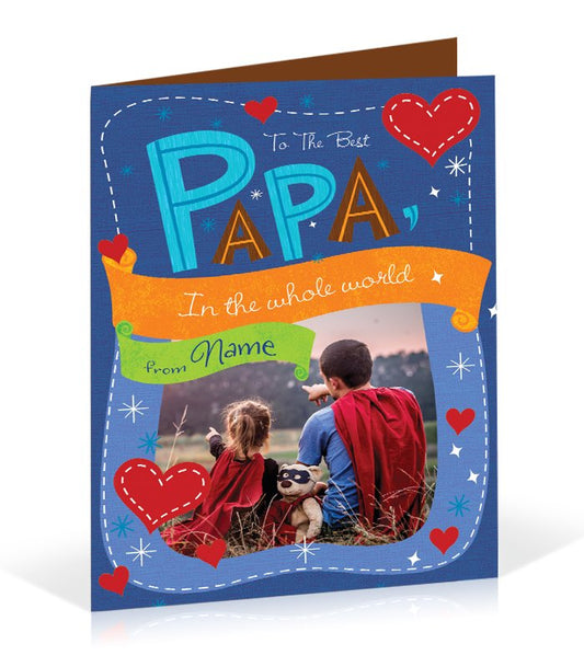 Best Papa In The Whole World Personalised Card