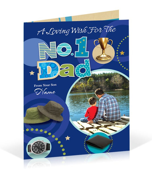 No.1 Dad Personalised Card