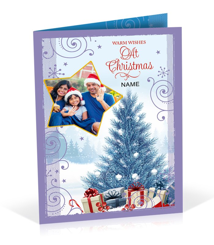 Warm Wishes At Christmas Personalised Card