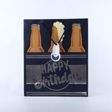 Beer Design Happy Birthday Printed Paper Bag Pack of 3