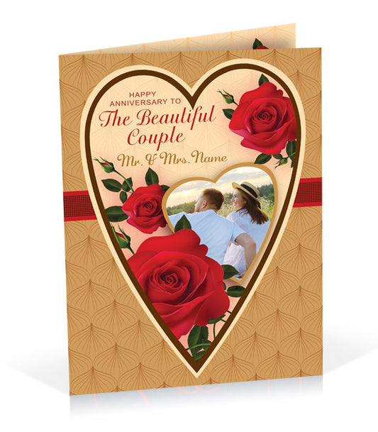 Happy Anniversary To The Beautiful Couple Card