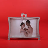 Silver Heart and Crystal Design Photoframe
