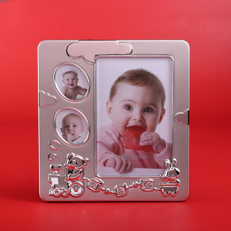 Silver Pig and Rabbit Design Photoframe