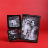 Black and Metallic Color Three in One Collage Photoframe