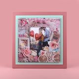 Flowers and Butterfly Design Love Photoframe