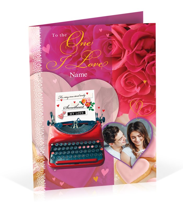 To The One I Love Personalised Card
