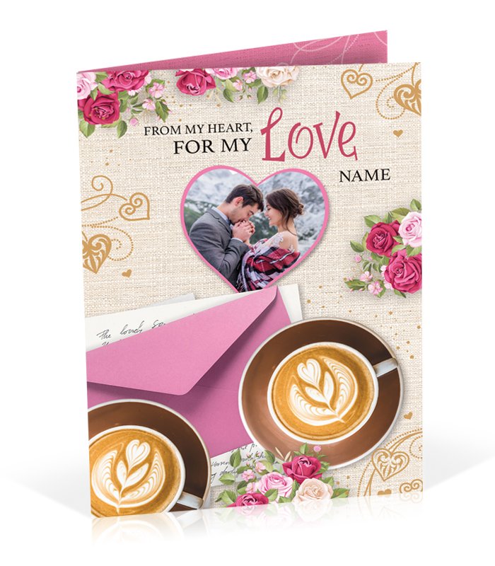 From My Heart For My Love Personalised Card
