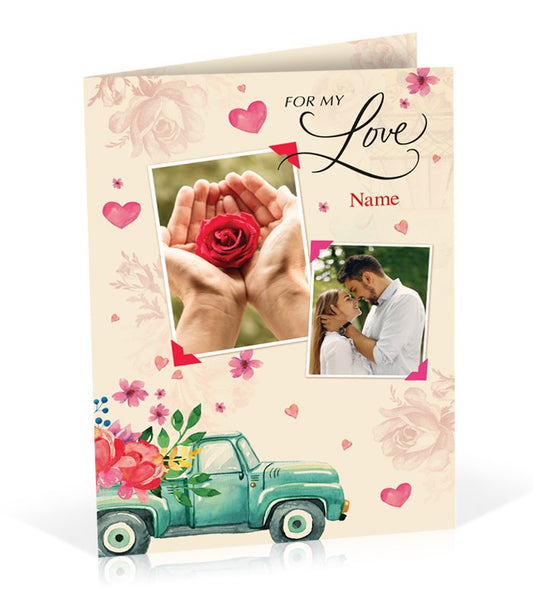 For My Love Personalised Card